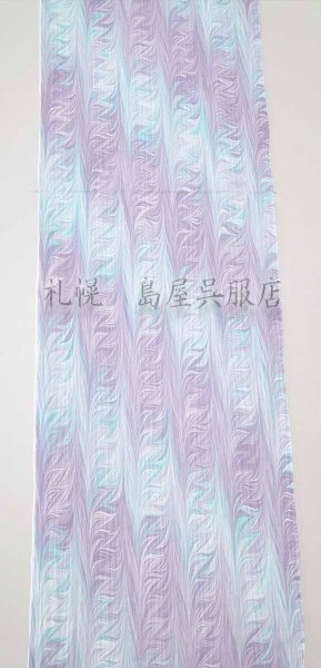画像1: 小千谷縮：島屋オリジナル・墨流し（ツートン） (1)