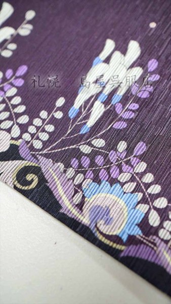 画像4: 半幅帯：リバーシブル　Vine flower  (4)