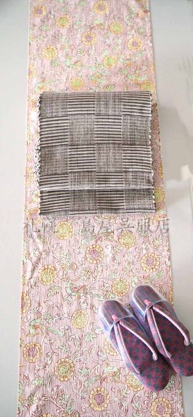 画像12: 八寸名古屋帯：手織り・片貝布帯（茶系市松） (12)