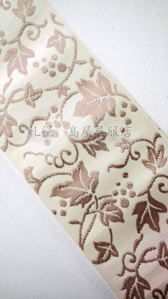 画像2: 角帯：本場筑前博多織　ぶどう唐草 (2)