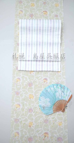 画像5: 紺仁：綿ちぢみ更紗（更紗・ベージュ） (5)