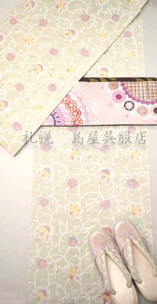 画像6: 紺仁：綿ちぢみ更紗（更紗・ベージュ） (6)