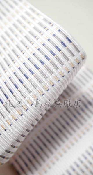 画像3: 角帯：西陣織　しなやかさはお墨付き！　ホワイト系 (3)