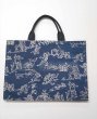 画像1: 男性用小物・バッグ／鳥獣戯画（藍） (1)