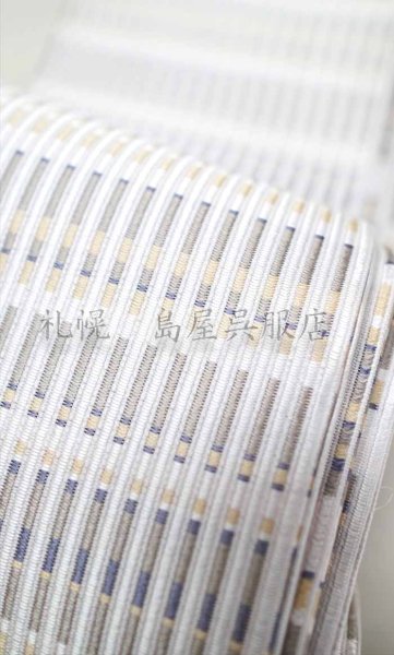 画像4: 角帯：西陣織　しなやかさはお墨付き！　ホワイト系 (4)