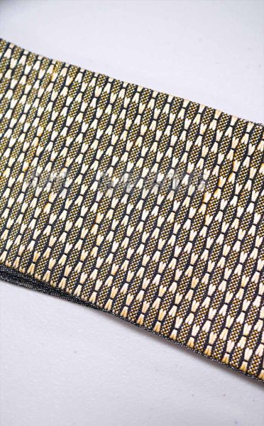 画像2: 角帯：西陣織　しなやかさはお墨付き！　ハチの巣／花唐草 (2)