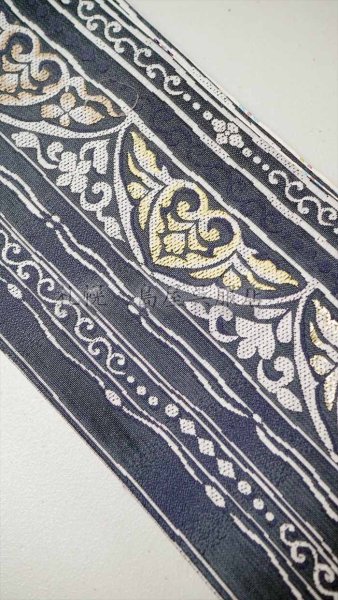 画像3: 半幅帯：リバーシブル　ハート幾何学／カラフルストライプ (3)