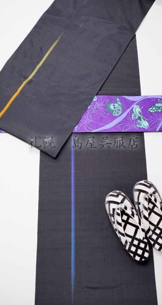 画像10: 紬：柿泥・グラデーションライン (10)