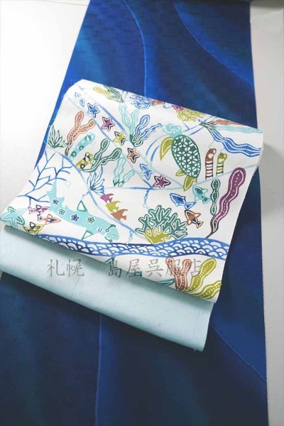 画像13: 九寸名古屋帯：きくちいまオリジナル製作委員会「海フェス」 (13)