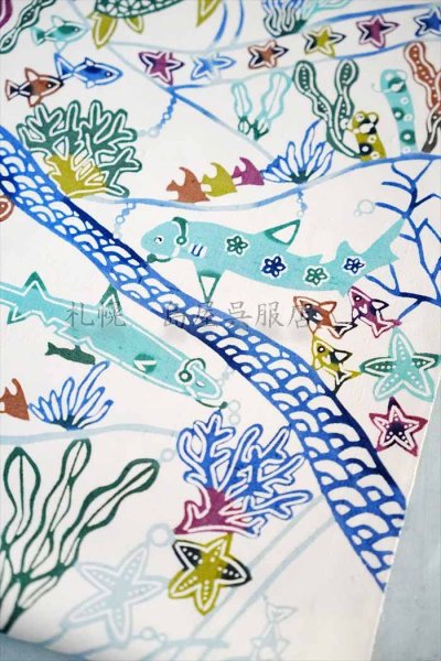 画像4: 九寸名古屋帯：きくちいまオリジナル製作委員会「海フェス」 (4)