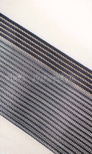 画像3: 角帯：リバーシブル麻絹・黒霜降り (3)