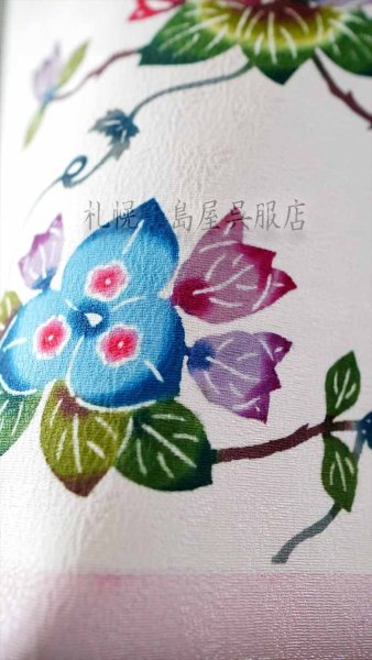 画像6: 九寸名古屋帯：琉球本紅型・ブーゲンビリア（津田かすみ氏作） (6)