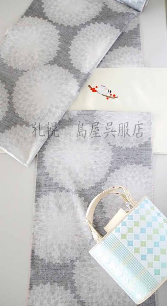画像8: 紬：くるまや工房・本松煙（菊） (8)