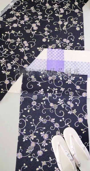 画像5: 八寸名古屋帯：渡文・紫市松 (5)