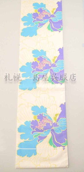 画像3: 【お仕立て上がり＆パールトーン加工済！】九寸名古屋帯：西陣おおば・富貴文 (3)