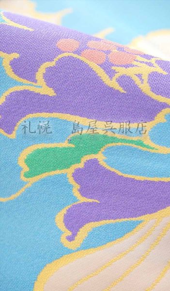 画像6: 【お仕立て上がり＆パールトーン加工済！】九寸名古屋帯：西陣おおば・富貴文 (6)