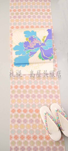 画像13: 【お仕立て上がり＆パールトーン加工済！】九寸名古屋帯：西陣おおば・富貴文 (13)