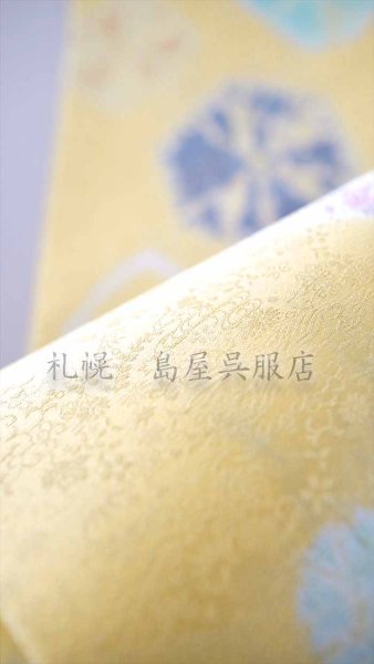 画像6: リバーシブル半幅帯：花想容・絞り染め／引き染め (6)