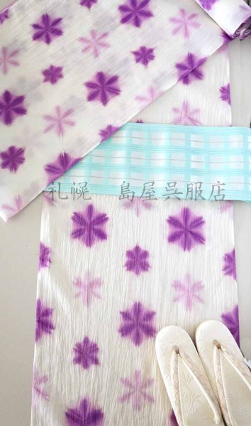 画像13: 小千谷縮：逸品（島屋オリジナル）・雪花絞り (13)