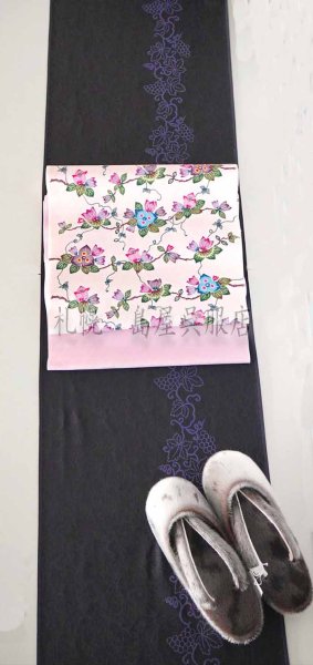 画像5: お召：風通織・ぶどう唐草 (5)