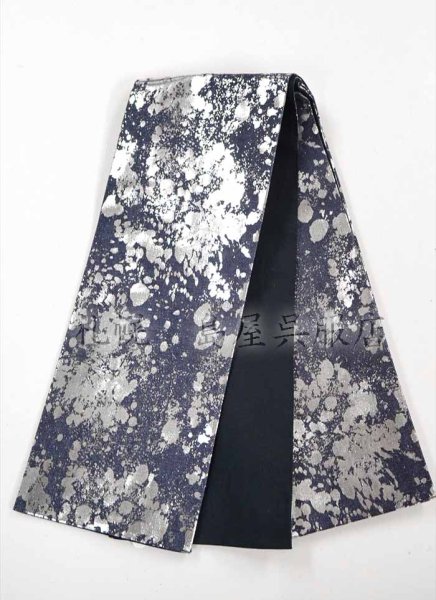 画像1: 半幅帯：箔デニム (1)