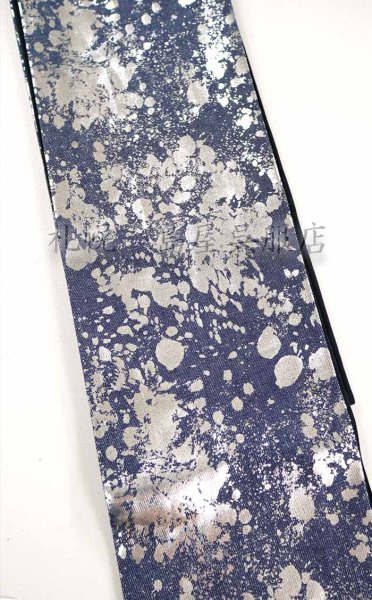画像2: 半幅帯：箔デニム (2)