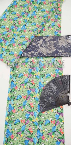 画像5: 扇子・黒薔薇（シルバーラメ） (5)