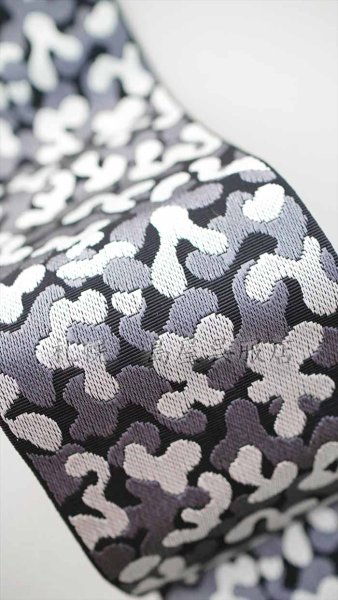 画像3: 角帯：本場筑前博多織　モノクロ迷彩 (3)