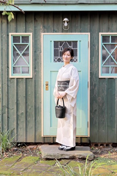 画像7: コレカラキモノ・半幅帯：晴風（ベージュ／墨黒） (7)