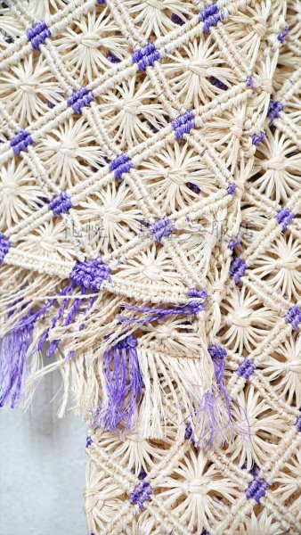 画像2: 【Ｓ様専用品】（夏）半幅帯：誉田屋源兵衛・芭蕉・藤ドット (2)