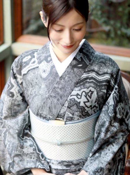 画像6: コレカラキモノ・地層（アイスグレー） (6)