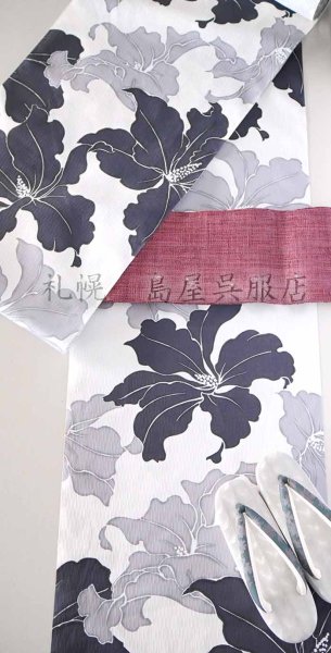 画像9: 【超広幅】島屋オリジナル製作生地・HIBRID（麻×カルキュロ）／モノクロの花 (9)