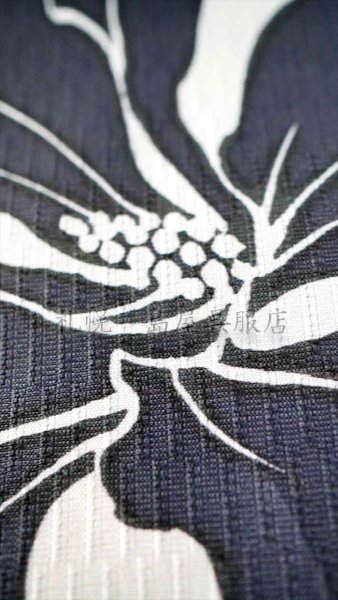 画像4: 【超広幅】島屋オリジナル製作生地・HIBRID（麻×カルキュロ）／モノクロの花 (4)