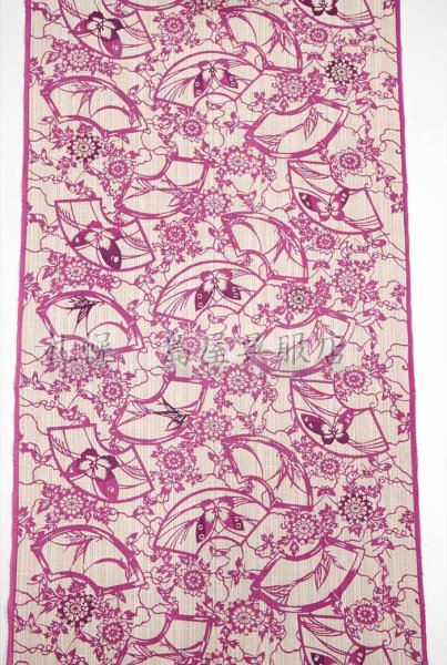 画像1: 【Ｙ様専用品】竺仙：マゼンタ（松煙染小紋） (1)