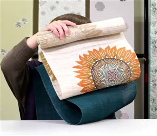 画像2: 【Ｉ様専用品】八寸名古屋帯：栗山工房：向日葵 (2)