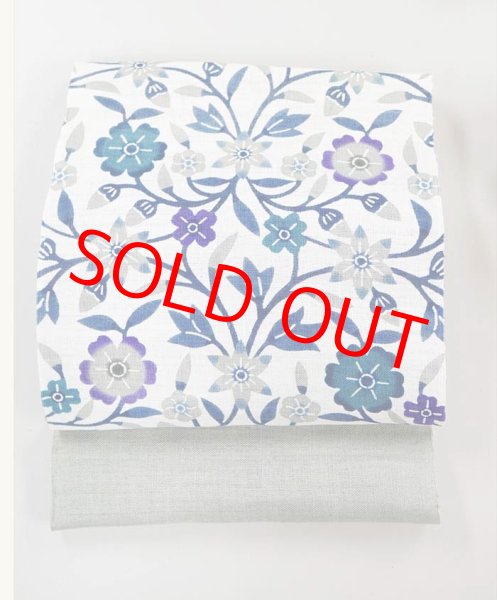 画像1: 【Ｓ様専用品】栗山工房・八寸名古屋帯（更紗No5）／日傘（百合） (1)