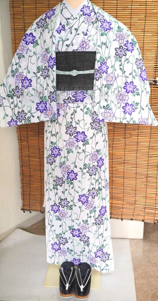 画像5: （夏）半幅帯：自然布（葛／くず）墨色 (5)