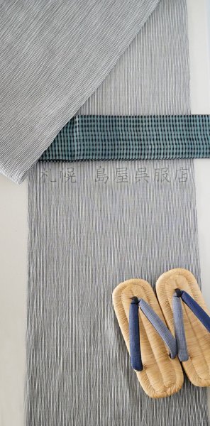 画像5: 小千谷縮：細縞（グレー系） (5)