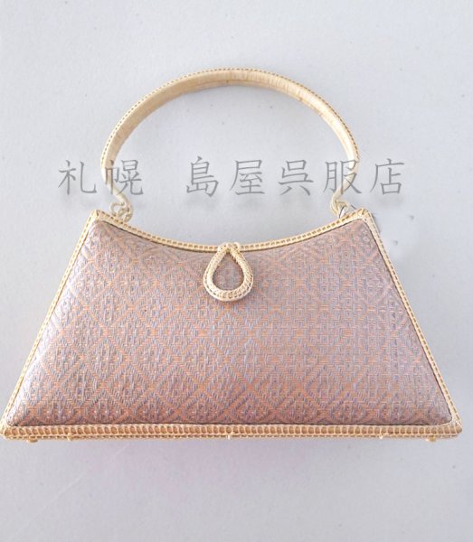 画像1: バッグ：和小物さくら／タイ王室御用達工房の竹細工バッグ（ピンクダイヤ） (1)