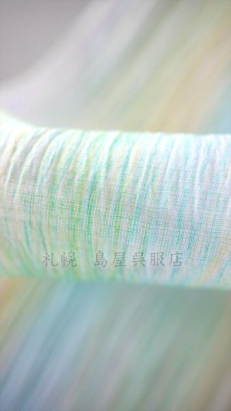画像4: 小千谷縮：島屋オリジナル・しけ引き（イエローマルチ） (4)