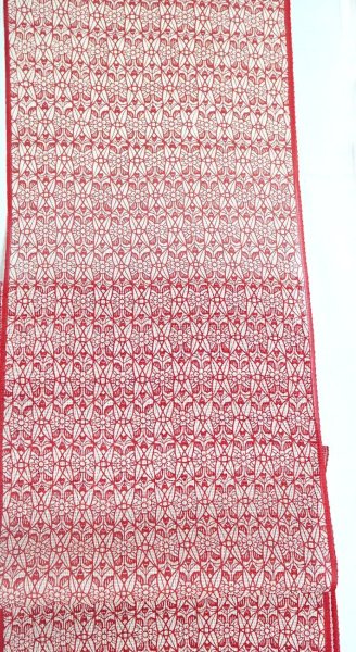 画像2: 【Ｕ様専用品】竺仙：花立涌（絹紅梅） (2)