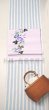 画像7: （夏）正絹九寸名古屋帯：朝顔（手描き） (7)
