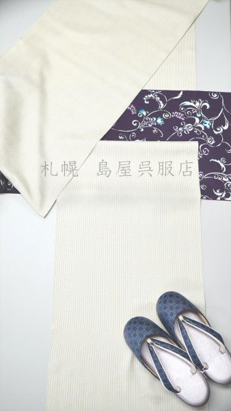 画像7: 九寸名古屋帯：更紗総柄（タッサーシルク） (7)