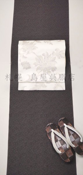 画像6: 【広幅】洗える単衣お召！：円ドット (6)