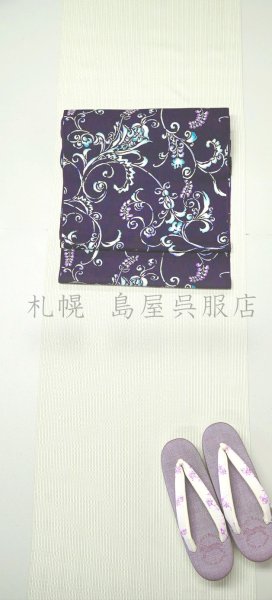画像6: 九寸名古屋帯：更紗総柄（タッサーシルク） (6)