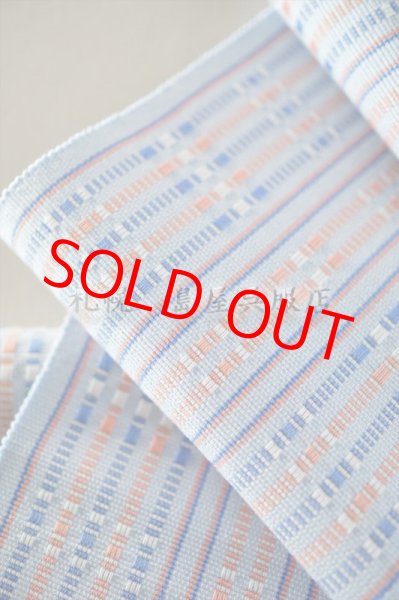 新品 首里ロートン織 ミンサー 綿 夏着物 浴衣 証紙付 半幅帯 6250 新品 首里ロートン織 ミンサー 綿 夏着物 浴衣 証紙付 半幅帯