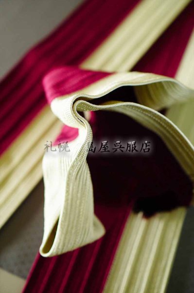 画像7: 角帯 :ワイン/アイボリー (7)