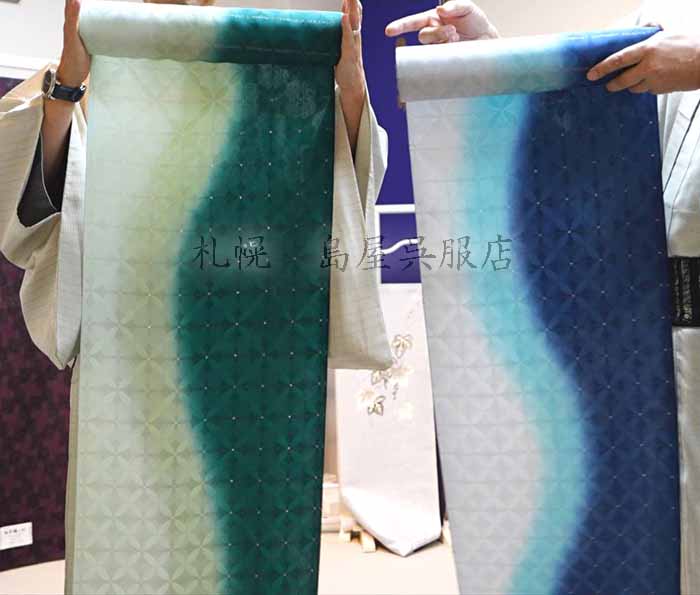 来週は「安治郎展~京都のお召しと染めの世界~」を開催します♪