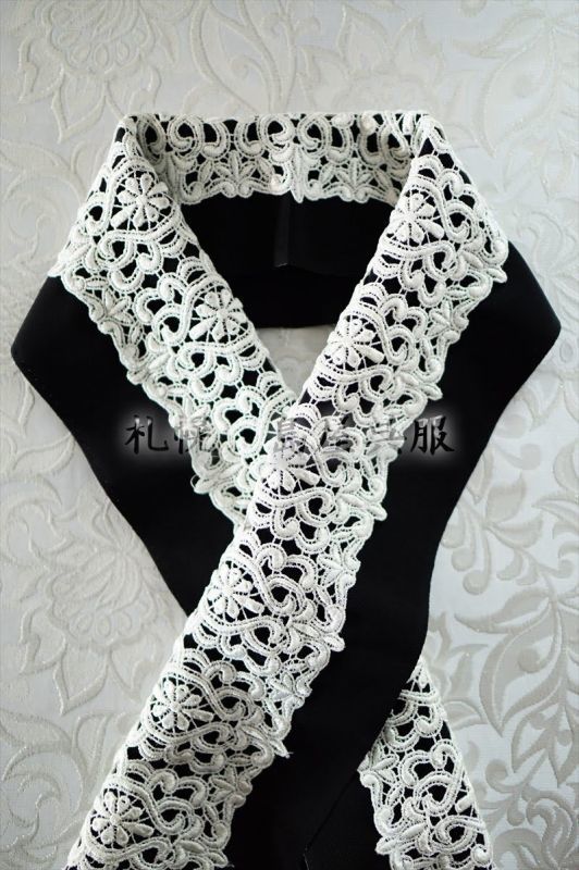 半衿 レース 黒