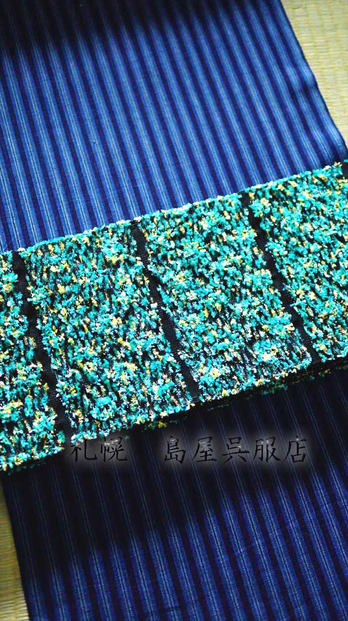 松阪木綿：藍染・細縞